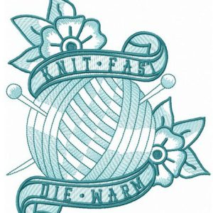 I love knitting embroidery design