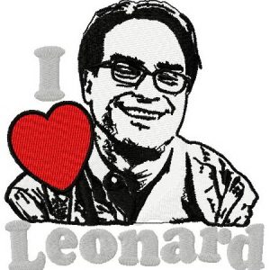 I love Leonard embroidery design