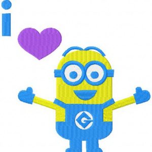 I love Minion embroidery design