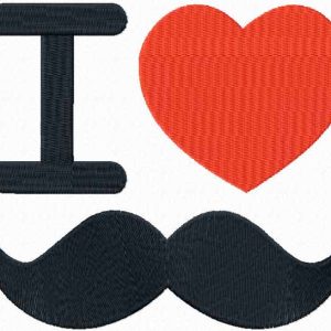 I love mustache embroidery design