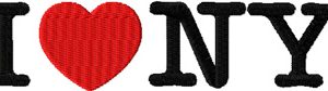 I Love NY design embroidery design