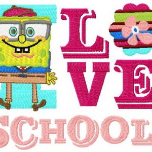 I love school embroidery design
