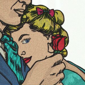 I love you darling embroidery design