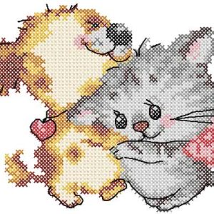 Cuties i love you embroidery design