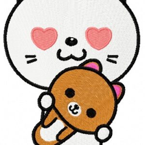 I love you kitten 2 embroidery design