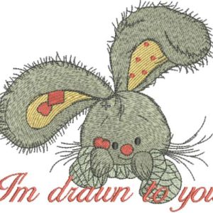 I'm drawn to you embroidery design