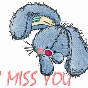 I miss you 6 embroidery design