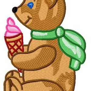 Ice cream for teddy 2 embroidery design