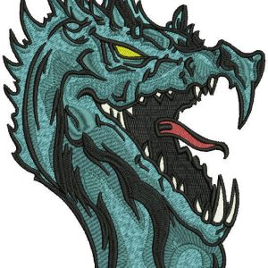 Ice dragon embroidery design