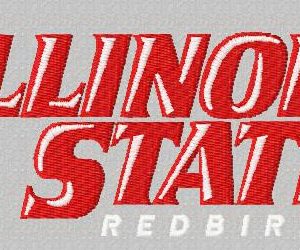 Illinois State Redbirds logo 2 embroidery design