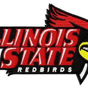 Illinois State Redbirds logo embroidery design