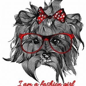 I'm a fashion girl embroidery design