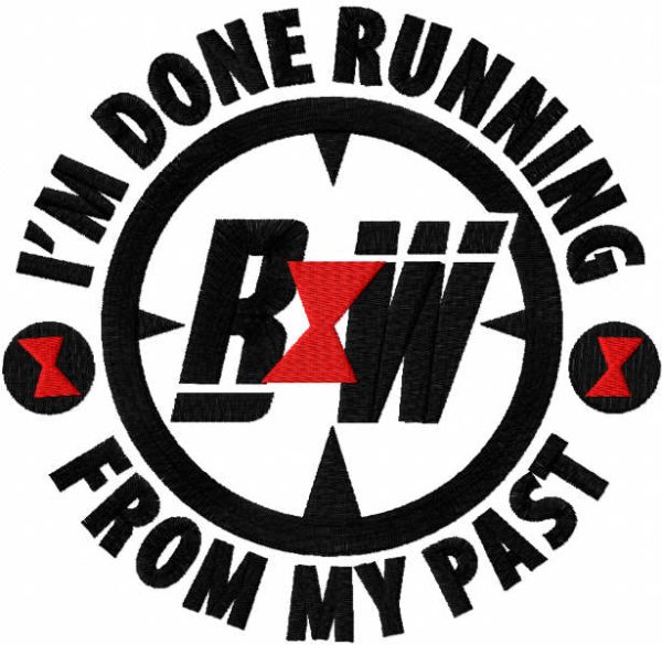 i'm done running from my past embroidery design