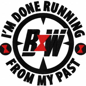 i'm done running from my past embroidery design