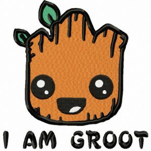 I'm Groot happy embroidery design