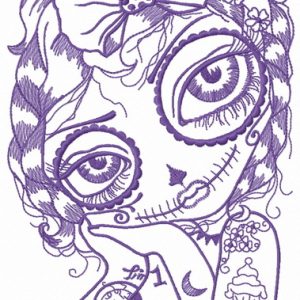 I'm sad and I love tattooes embroidery design