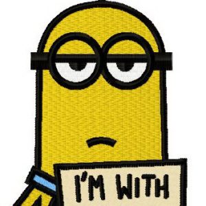 I'm with stupid 2 embroidery design