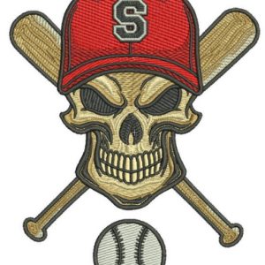 Immortal baseball player embroidery design