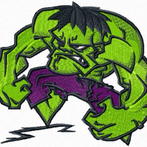 Incredible Hulk Superhero embroidery design