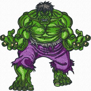 Incredible Hulk embroidery design