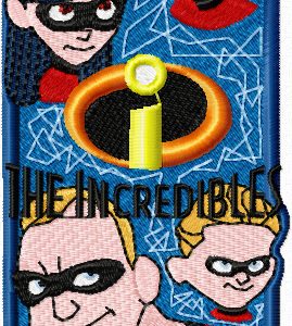 Bookmark "The Incredibles" embroidery design