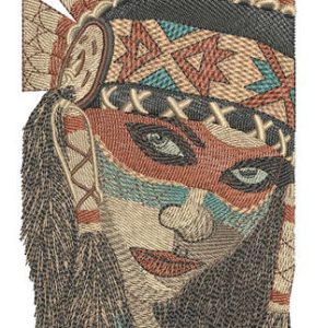 Indian beauty embroidery design