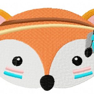 Indian fox 2 embroidery design