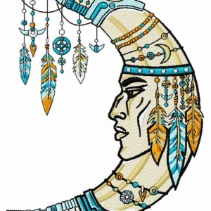 Indian moon 3 embroidery design