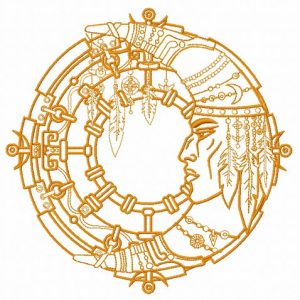 Indian moon 4 embroidery design