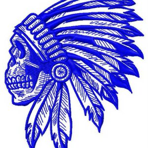Indian skull 2 embroidery design
