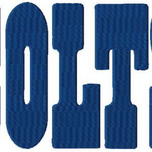 Indianapolis Colts wordmark logo embroidery design