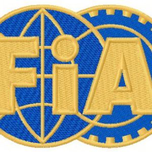 International Automobile Federation logo embroidery design