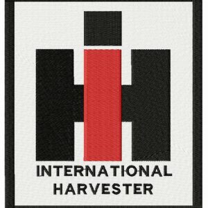 International Harvester logo embroidery design