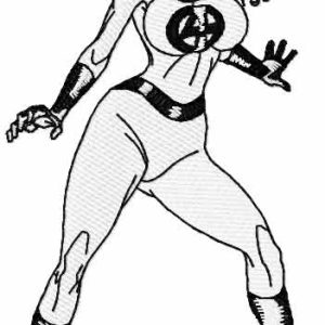 Invisible woman embroidery design