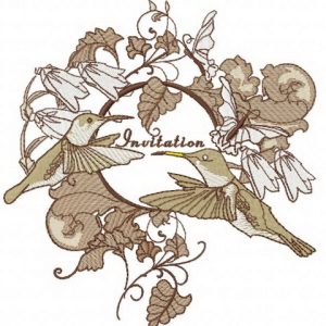 Invitation embroidery design