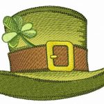 Irish top hat embroidery design