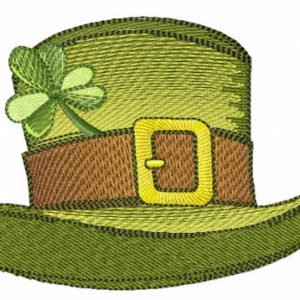 Irish top hat embroidery design