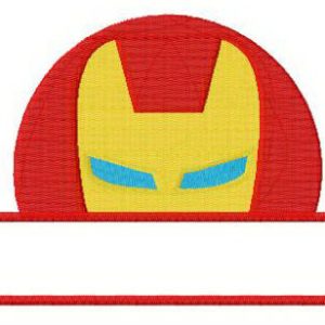 Iron Man monogram embroidery design