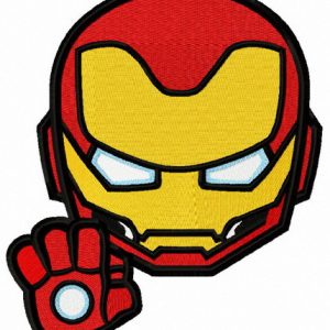 Iron Man STOP embroidery design