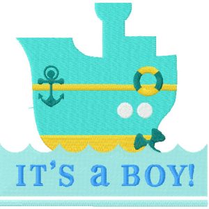 It;s a boy! embroidery design