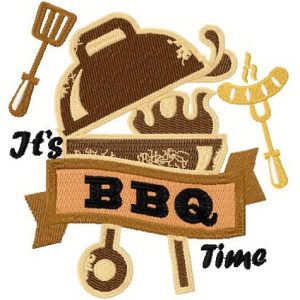 It's BBQ time embroidery design
