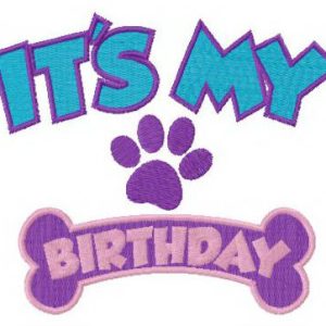 It's my birthday embroidery design