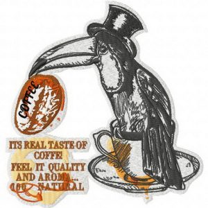 It's real taste of coffee embroidery design