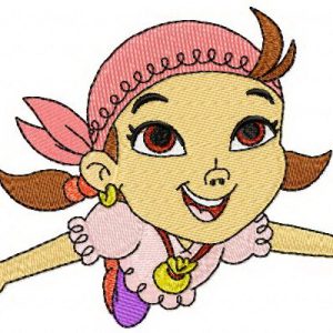 Izzy flying embroidery design