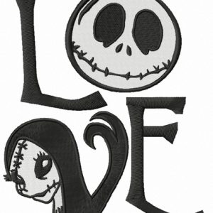 Jack's love embroidery design