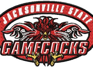 Jacksonville State Gamecocks logo embroidery design