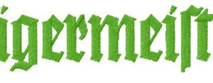 Jägermeister wordmark logo embroidery design