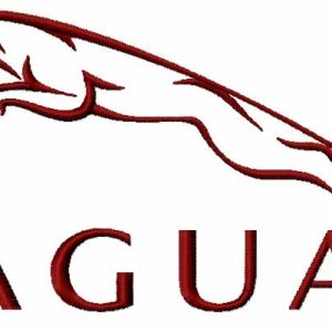Jaguar logo embroidery design