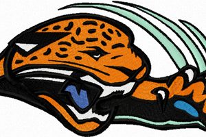 Jacksonville Jaguars logo embroidery design
