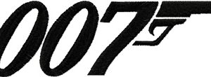 James Bond 007 logo embroidery design